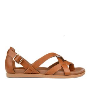 *SALE* Brinley Co. Women's Cuffed Ankle Gladiator Sandal  10M, Tan--2332